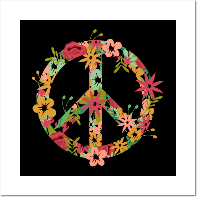 Flower Peace Symbol Wall Art by madeinchorley